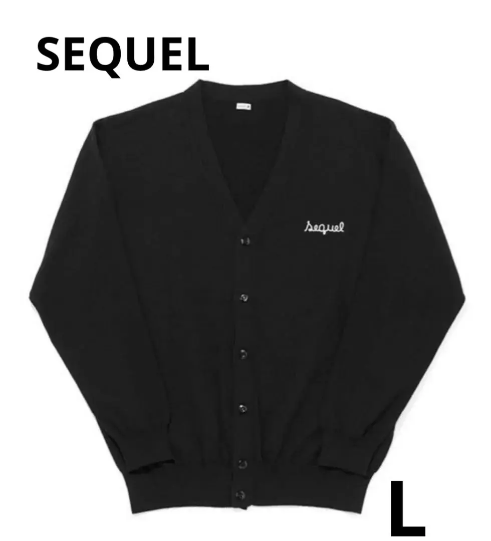 SEQUEL ニット カーディガン グレー ネイビー ブラック L