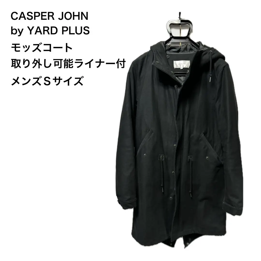casper john ショートモッズコート Sサイズ ブラック