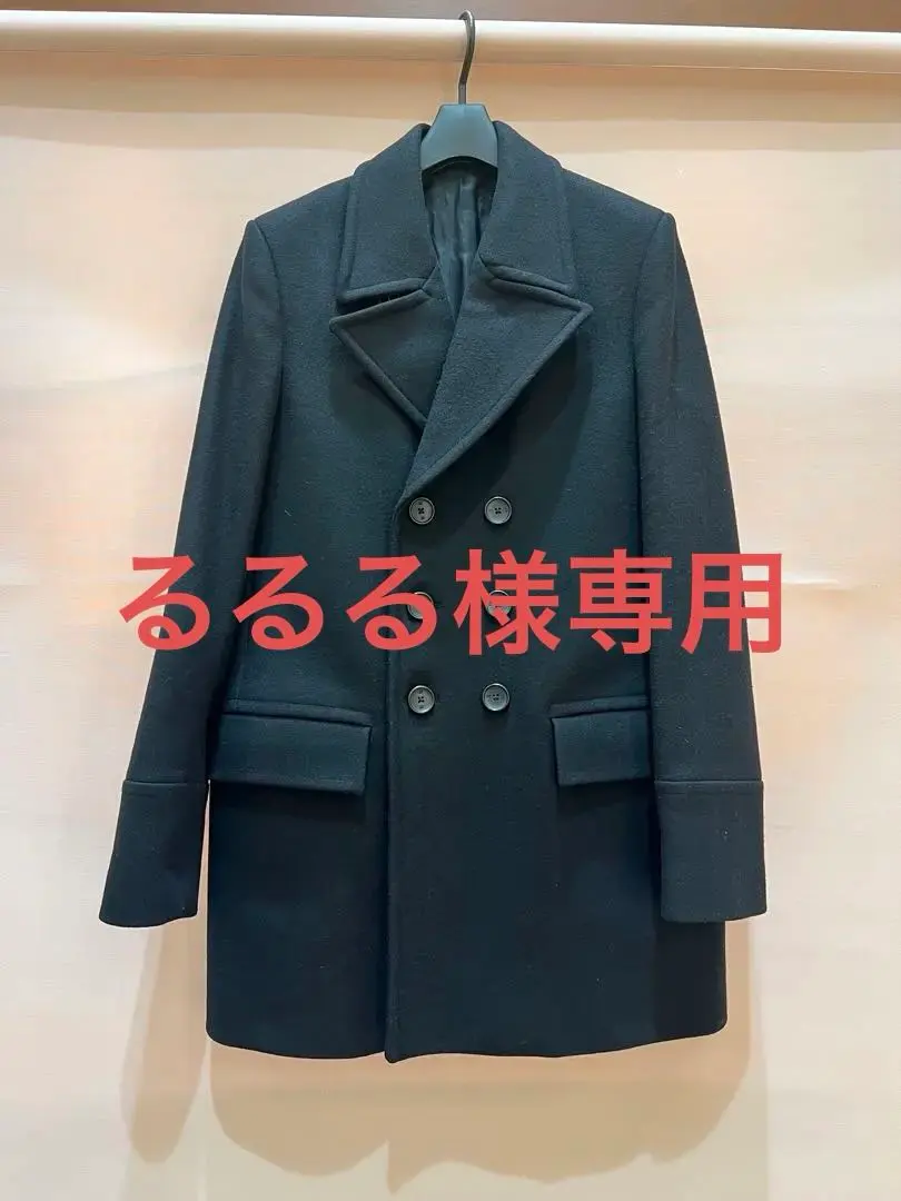 BALENCIAGA ネイビー ダッフルコート（46）※右下トグルボタン破損有