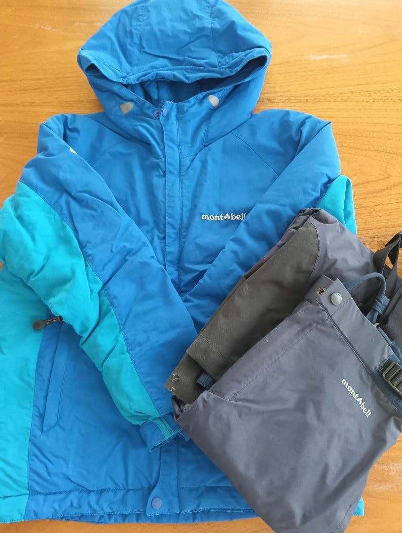 mont-bell子ども用スキーウェア上下セット150サイズ mont-bell スキーウェアセット キッズ 120サイズ mont-bell キッズ