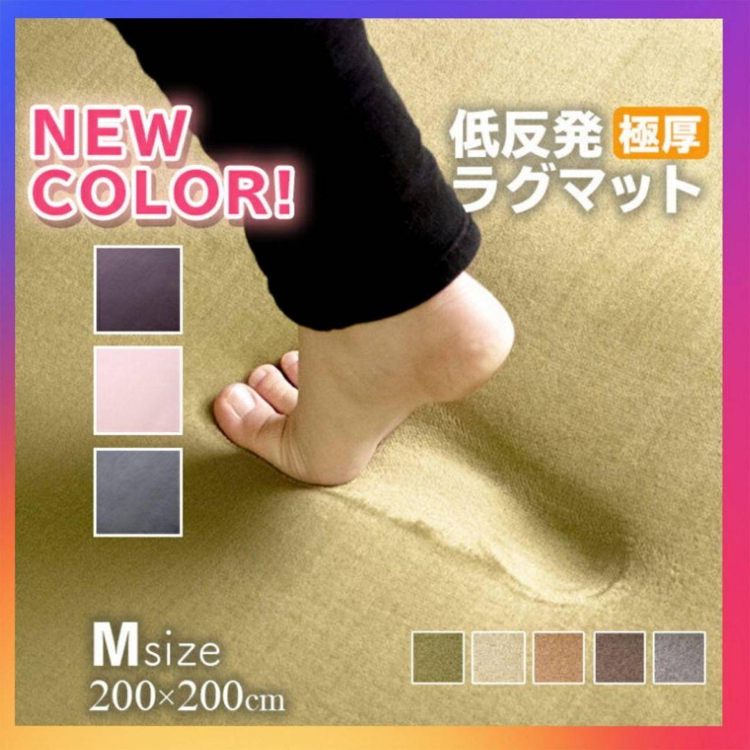 お買い得❗極厚 低反発ラグ 厚さ25㎜ ラグマット 滑り止め Mサイズ❗ ラグ 低反発 極厚25mm 200×250cm 厚手 滑り止め ラグマット カーペット