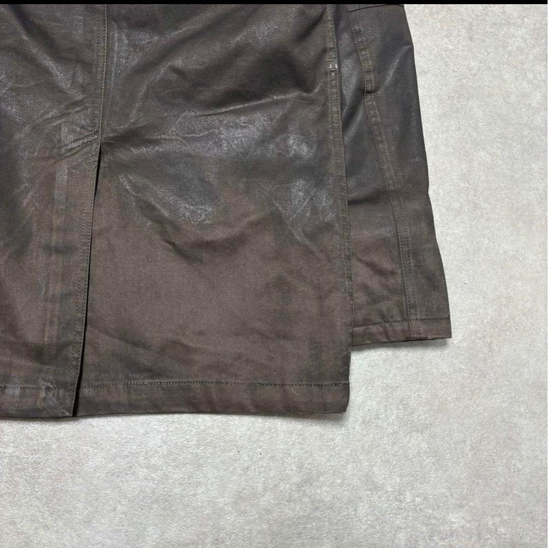 archive roen waxed leopard mods coat y2k