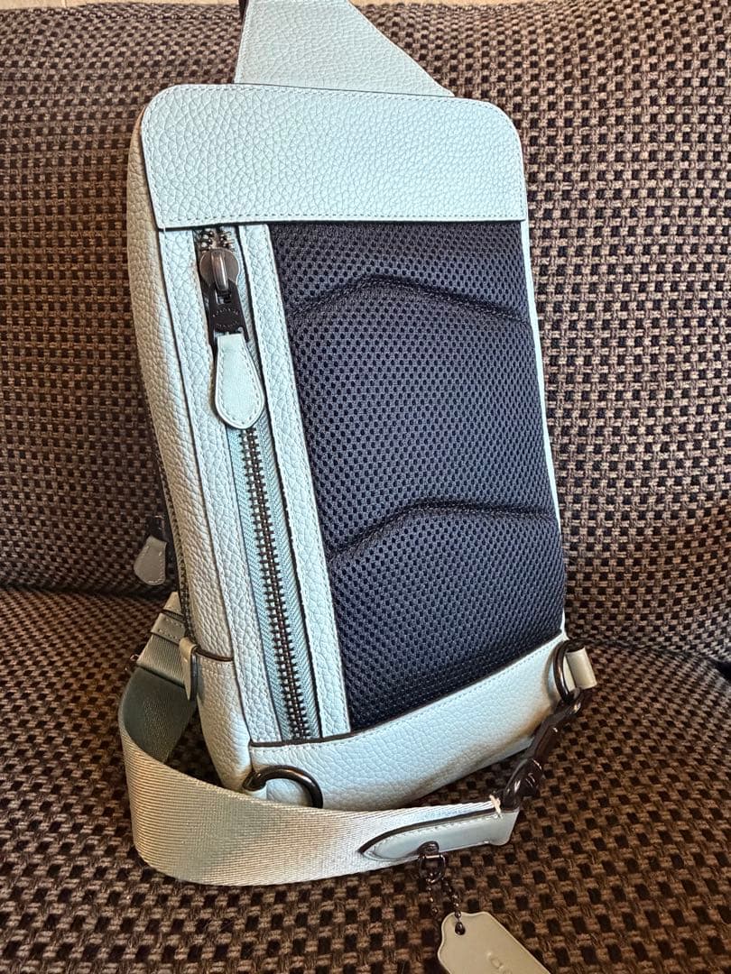 超備品】COACH ゴッサム ショルダーバッグ アクアブルー L1