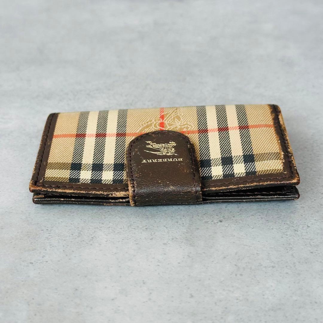 Vintage BURBERRY ノバチェック シャドーホース キーケース - メルカリ