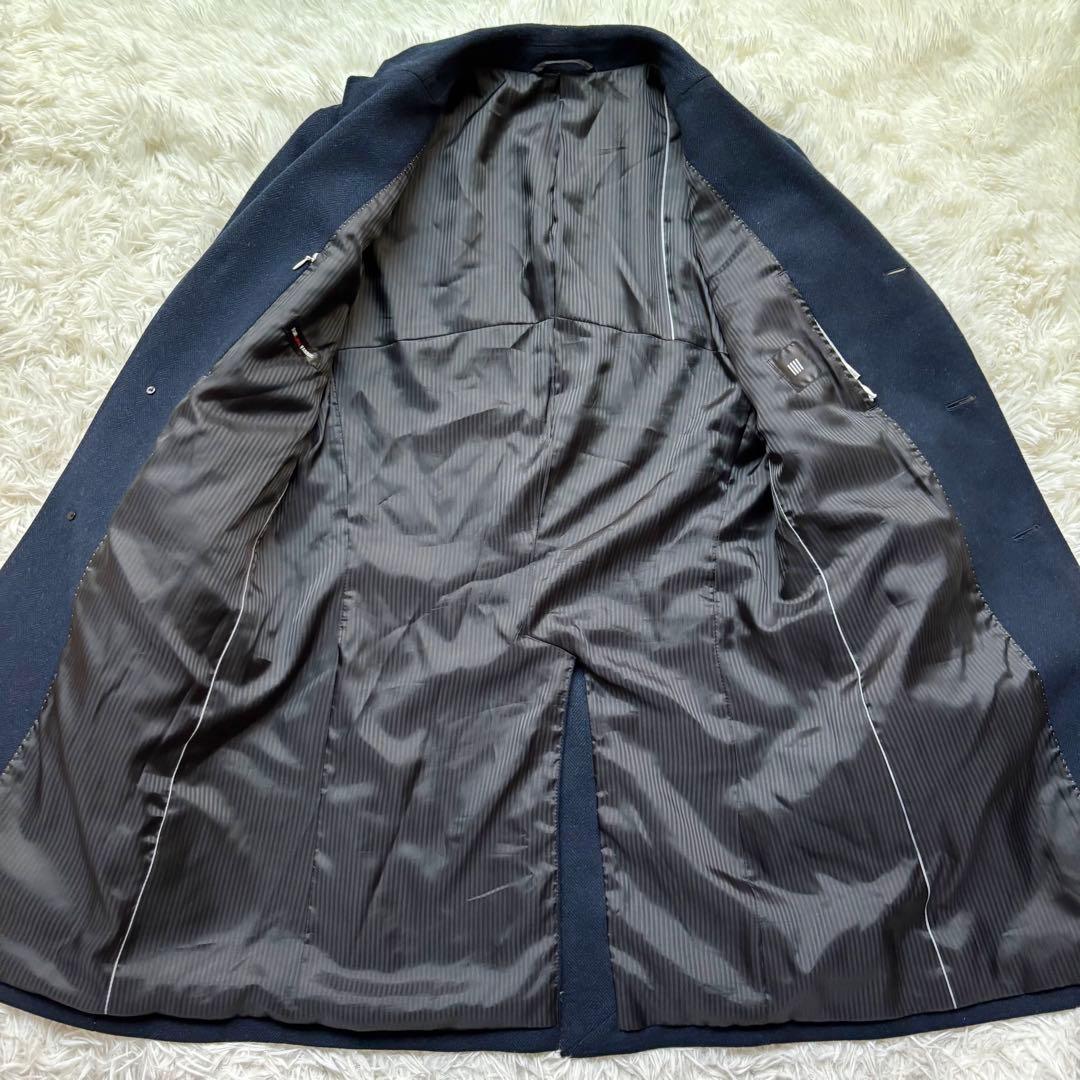 美品✨ スーツセレクト 尾州ウール ヘリンボーン チェスターコート