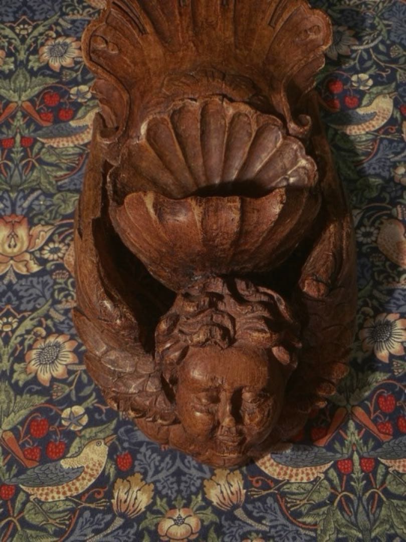 アンティーク フランス 19世紀初期 ケルビム ベニティエ 教会装飾