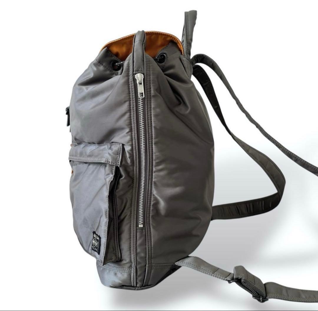 希少 廃盤 美品 ポーター タンカー シルバーグレー リュック バック