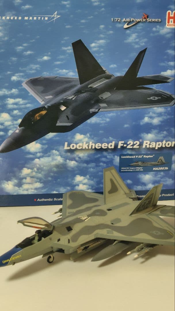 ホビーマスター F-22\"Cripes A‘ Mighty\" (HA2803b) Lockheed F-22 Raptor, 192nd FW, Cripes A'Mighty - Hobby Master