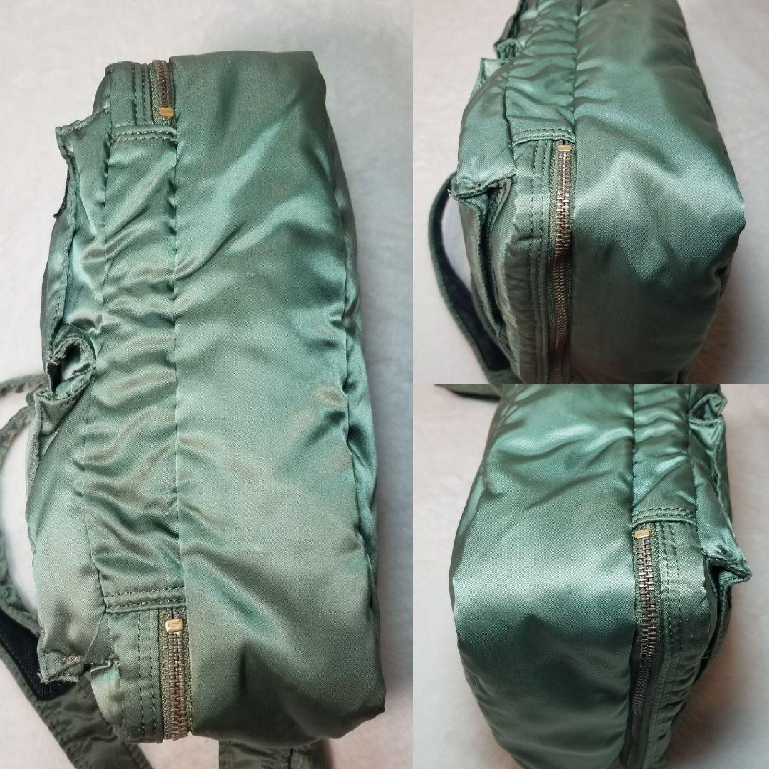 美品 PORTER ポーター タンカー ショルダーバッグ L 2層 カーキ