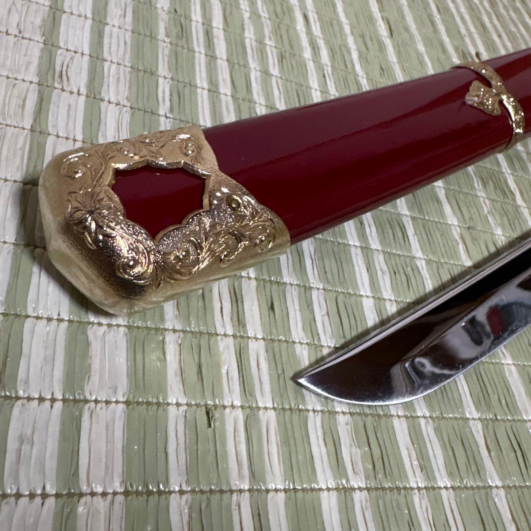 模造刀 模擬刀 武士 侍 伝統工芸 剣 ソード 太刀 小太刀 鞘 鍔 赤 朱色