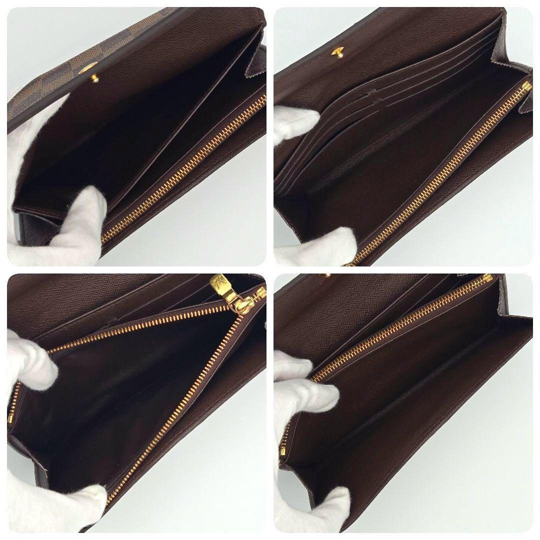 ルイヴィトン ダミエ エベヌ 長財布 ポルトフォイユ サラ N61734 茶