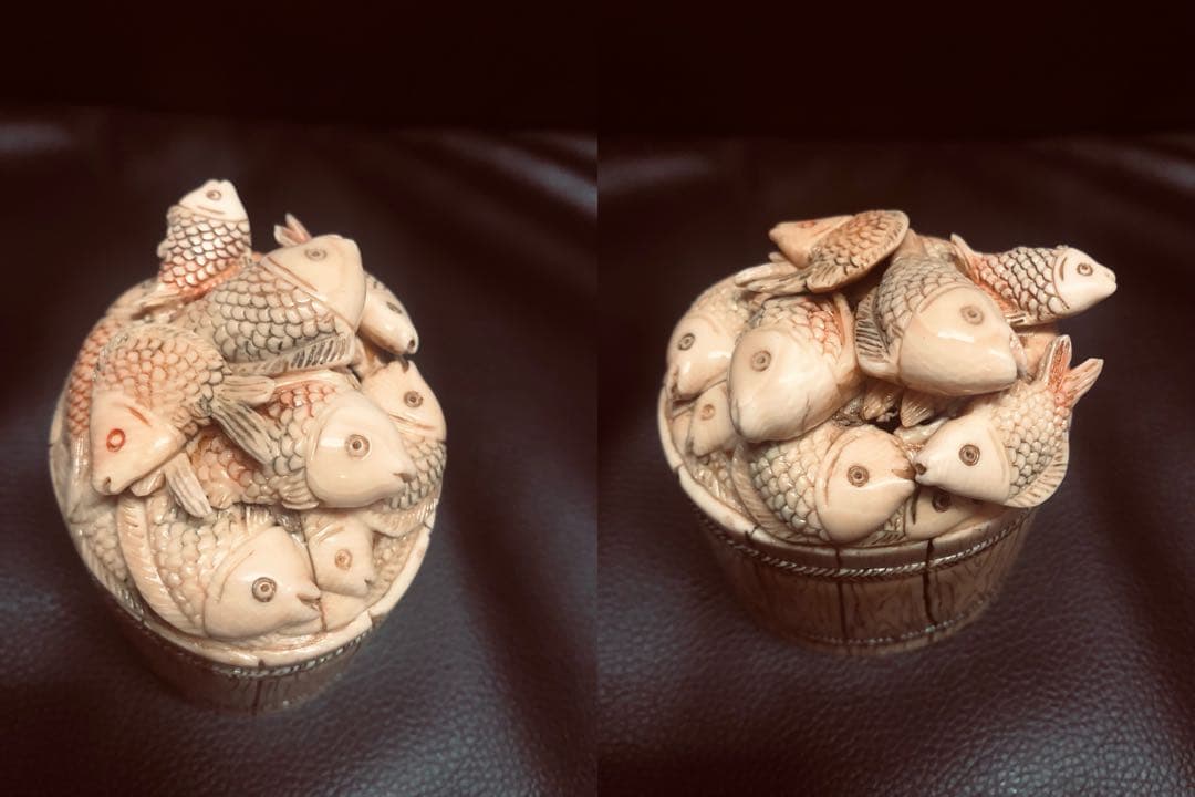 極上 天然素材 魚桶 骨董 飾り物 古美術品 彫刻 置物 骨董 古美術