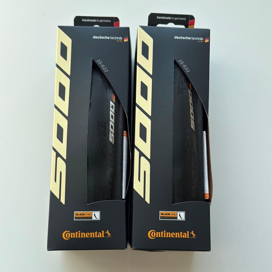 コンチネンタル GP5000 25c クリンチャー 二本セット 100キロ走行