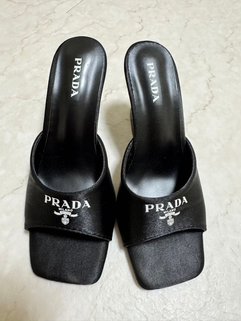 PRADA ブラック サテン ミュール クリアヒール 楽天市場】PRADA プラダ ミュール 1I002N 055 F0002 レディース