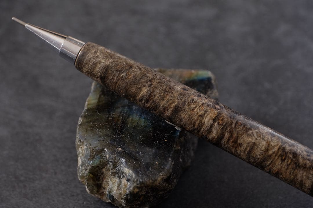 PG5木軸カスタム0217 高村杢工房 製図用シャープペンシル 花梨瘤 至高