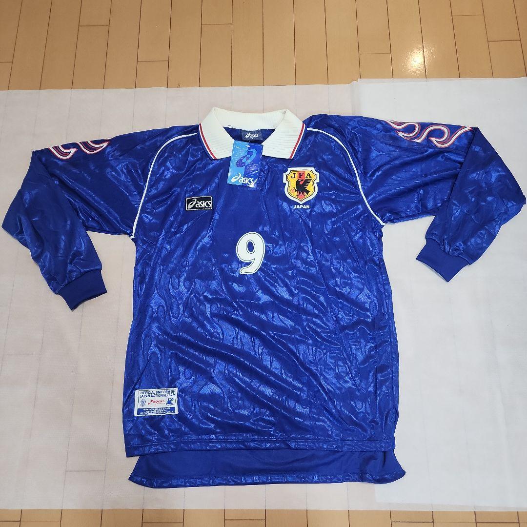 P*y様 98W杯 日本代表 炎 長袖ユニフォーム 中山雅史 ゴン中山 9