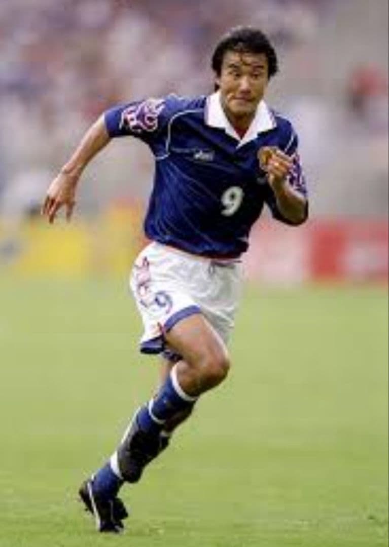 P*y様 98W杯 日本代表 炎 長袖ユニフォーム 中山雅史 ゴン中山 9