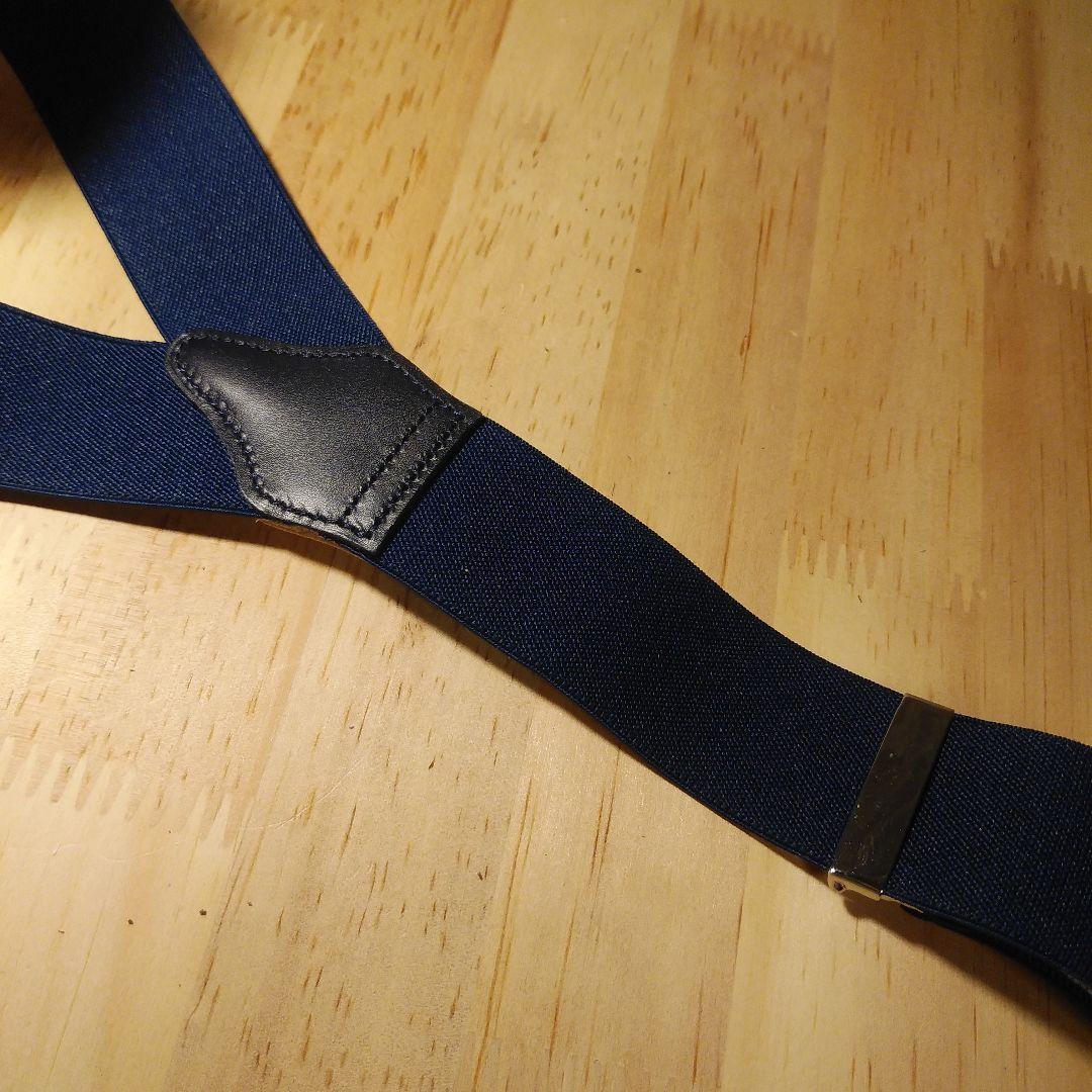 新品未使用】五大陸＋アルバートサーストン サスペンダー ネイビー