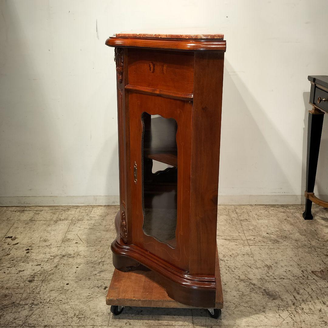 M♢年末Sale東名 象嵌 アンティーク サイドボード リプロ 大理石