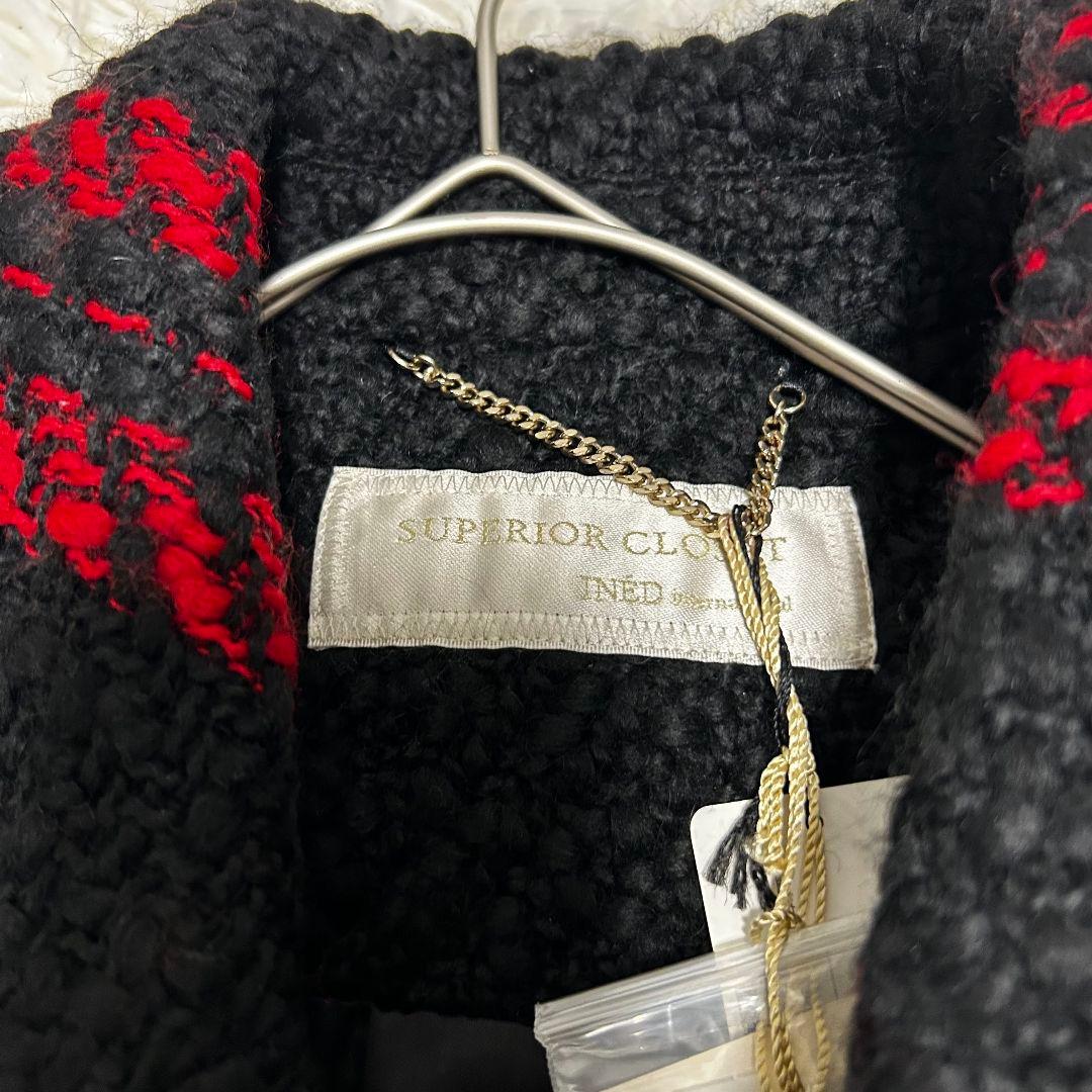 特価【新品タグ付き】INED イネド ガウンコート ベルト付き オーバー