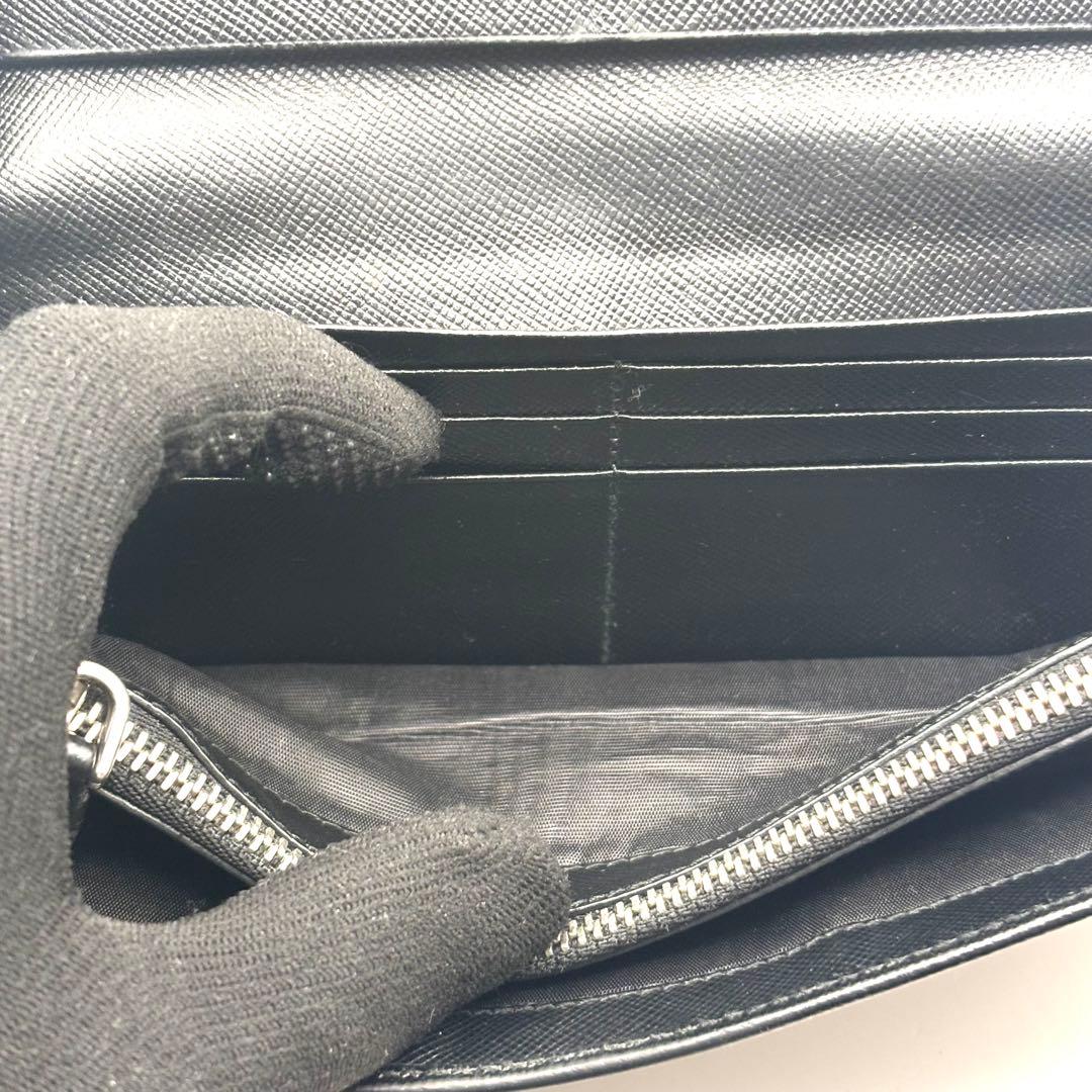 プラダ 長財布 三角ロゴ サフィアーノ レザー ブラック 1M1132 箱