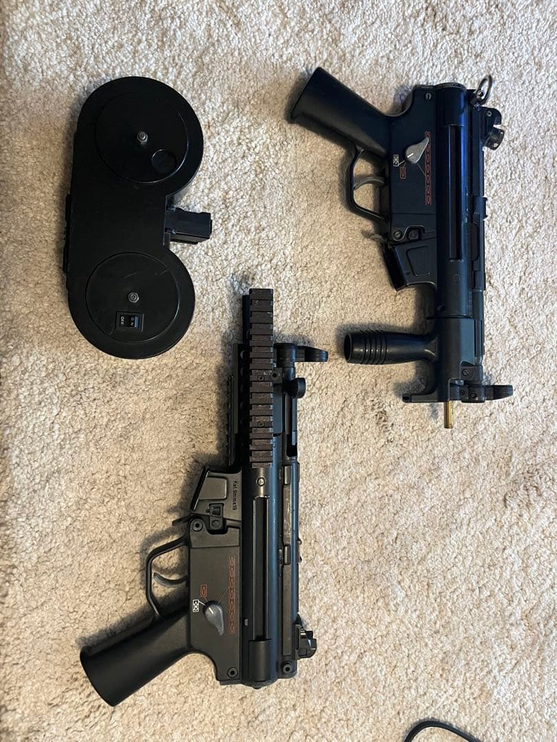 電動ガン mp5kドラムマガジン付き 東京マルイ MP5K にドラムマガジン : Black Fantom