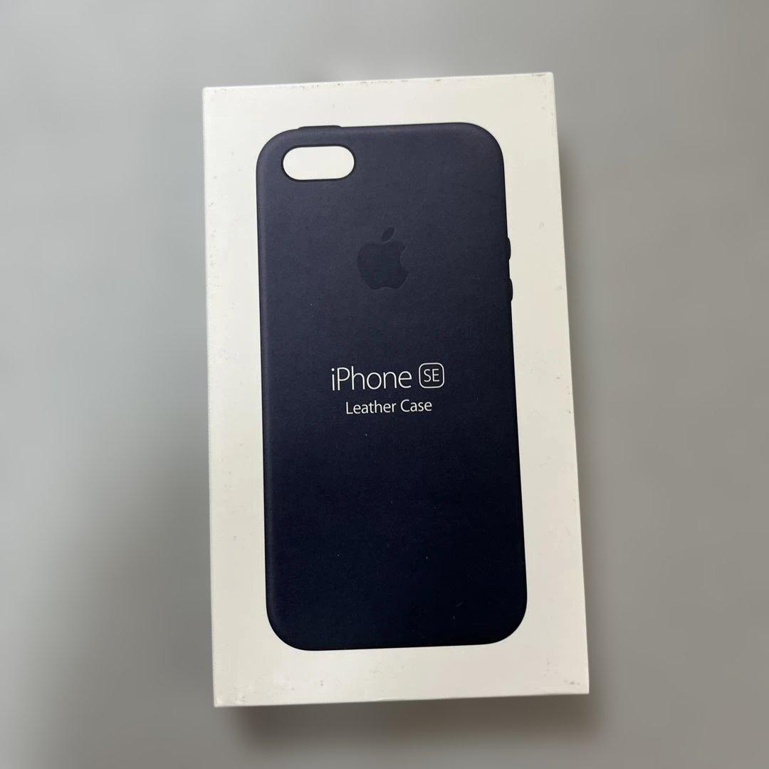 Apple純正 iPhoneSE用 ネイビー レザーケース 未開封 Apple アップル 純正 iPhone SE 第3世代 第2世代 8 7 レザーケース