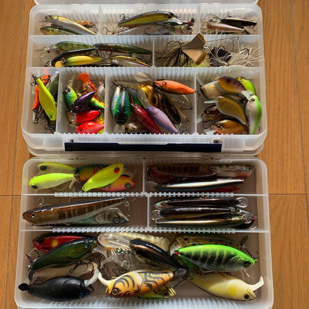 バス釣り引退　ハードルアー開封済未使用90個セット メガバス、デプス、イマカツ等 ルアーセット メガバス バス釣り引退 イマカツ デプス エバーグリーン