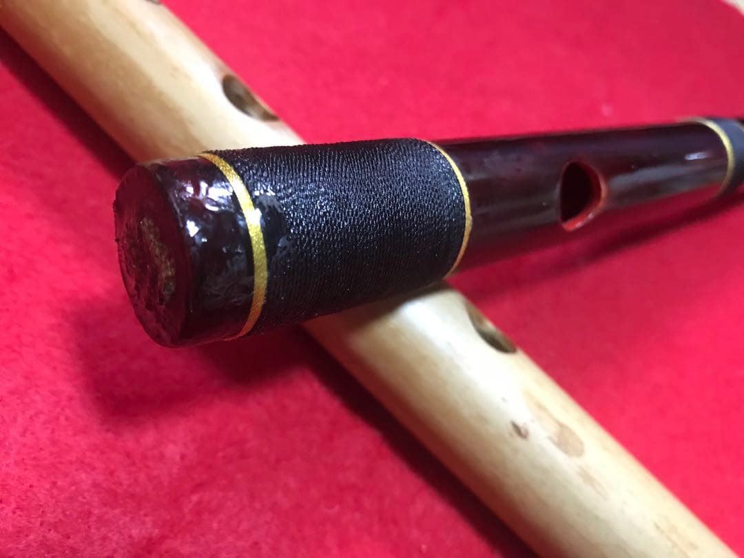 秋広笛☆6本調子七穴ドレミ調律☆B♭☆篠笛 - メルカリ