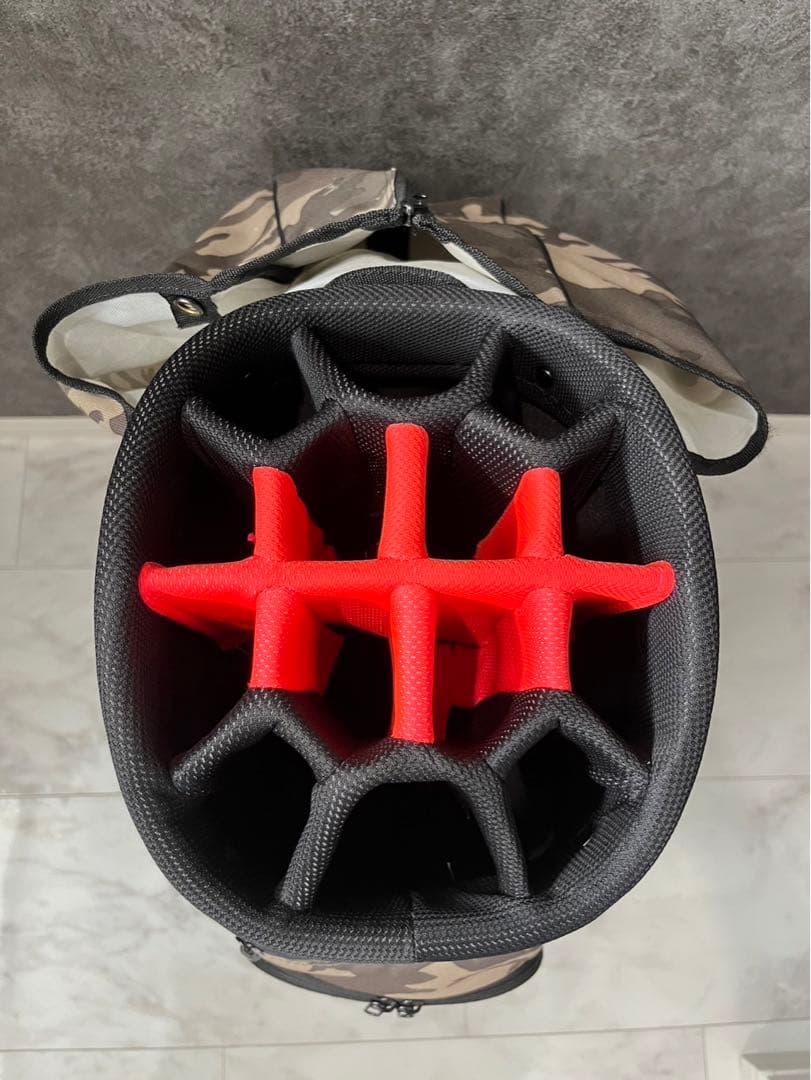 NIKE ナイキ キャディバッグ 迷彩 カモフラ 14分割 レア品【美品