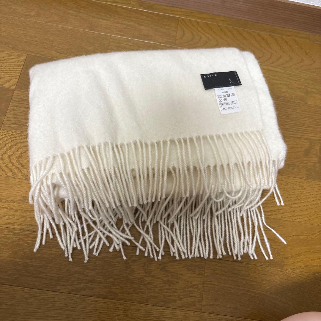 NOBLE/ノーブル カシミヤストール オフホワイト