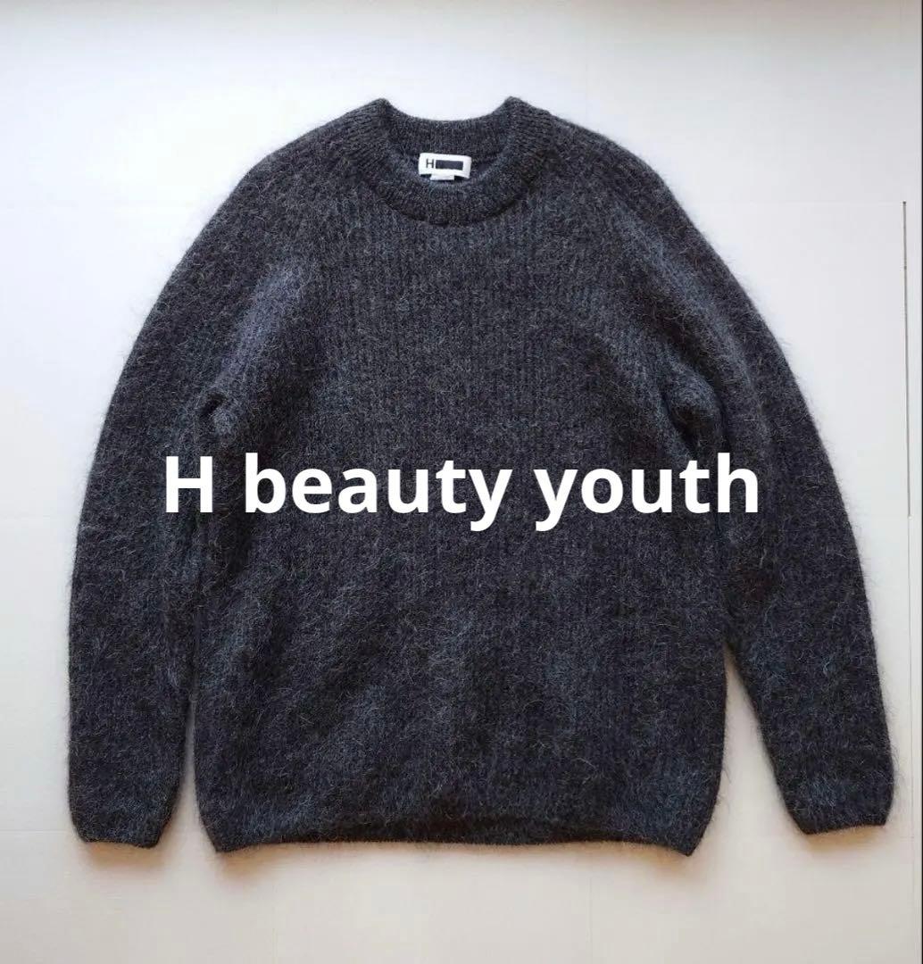 H beauty youth モヘア ニット セーター チャコール グレー M - メルカリ