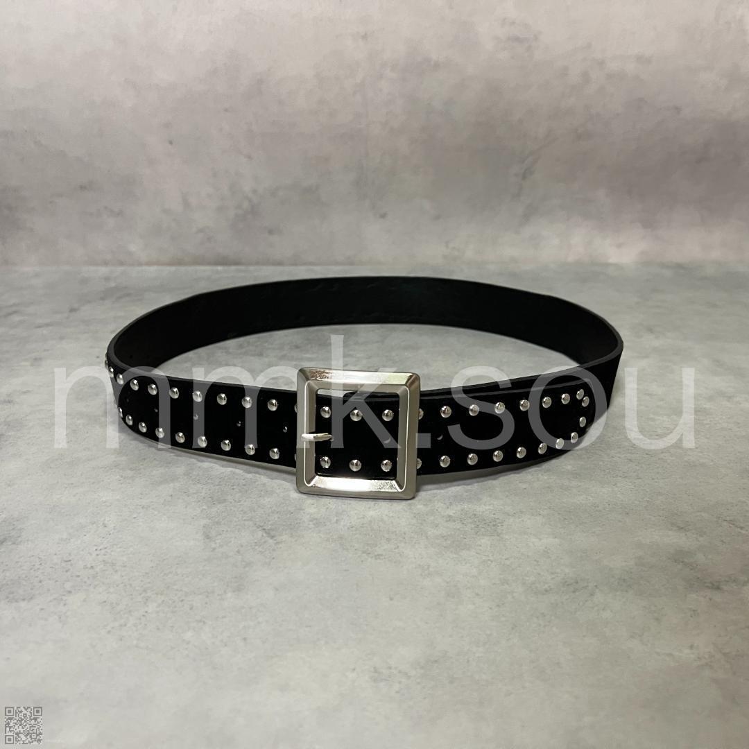 black leather studs belt archive y2k 00s - メルカリ