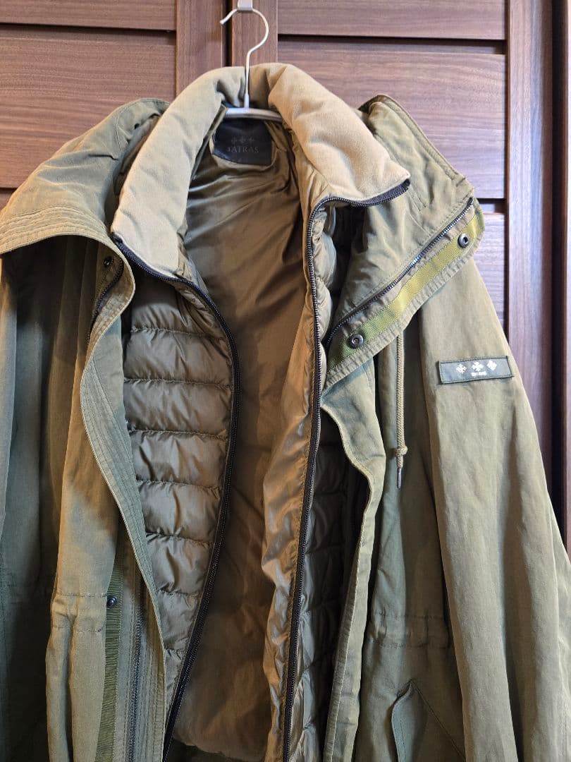 新 発売ファッション - TATRAS オリーブ モッズコート 3way ベスト付 L