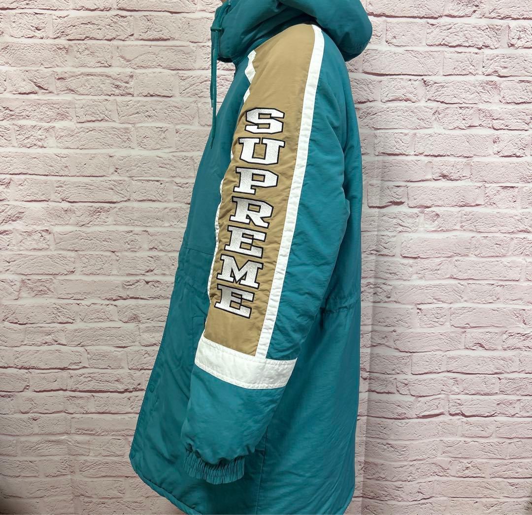 ☆最高傑作☆】Supreme ダウンジャケット XL 水色 腕ロゴ 超激レア