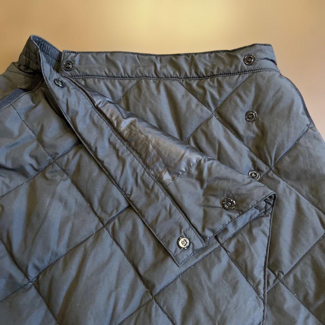 【美品】NANGA ナンガ／ダウンキルティングスカート 黒 ポケット付《防寒具》