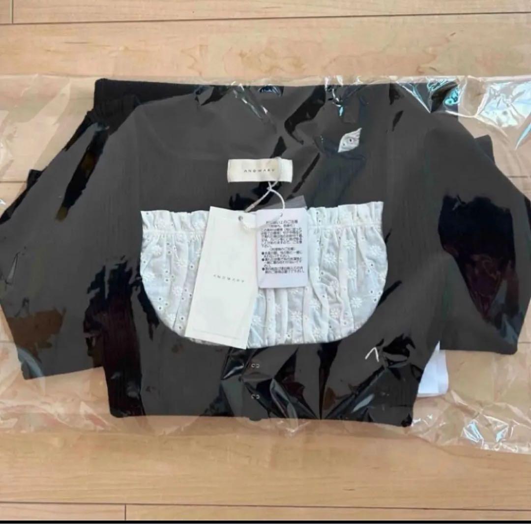 新品タグ付 ANDMARY Poppy lace mini dress 黒 - ワンピースオンライン