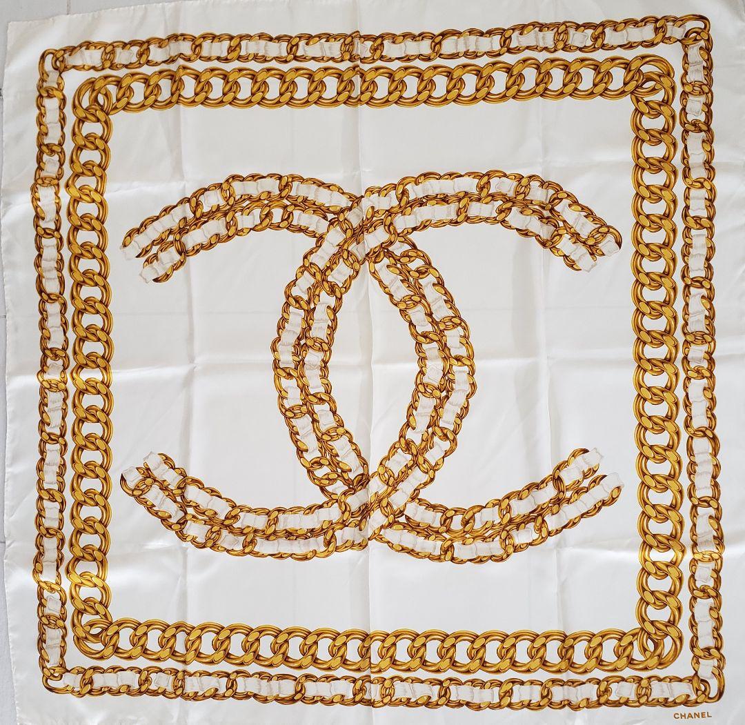 レアデザイン】CHANEL ヴィンテージ ゴールドチェーン CoCo シルク