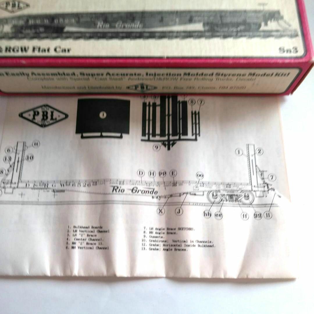 PBL　Sn3(14.3mm)　D&RGW　Flat  Car　組み立てキット