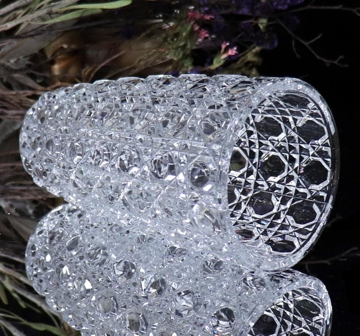 オールド・バカラ ディアマン・ピエーリー 丸型花瓶 ダイヤモンド 切子