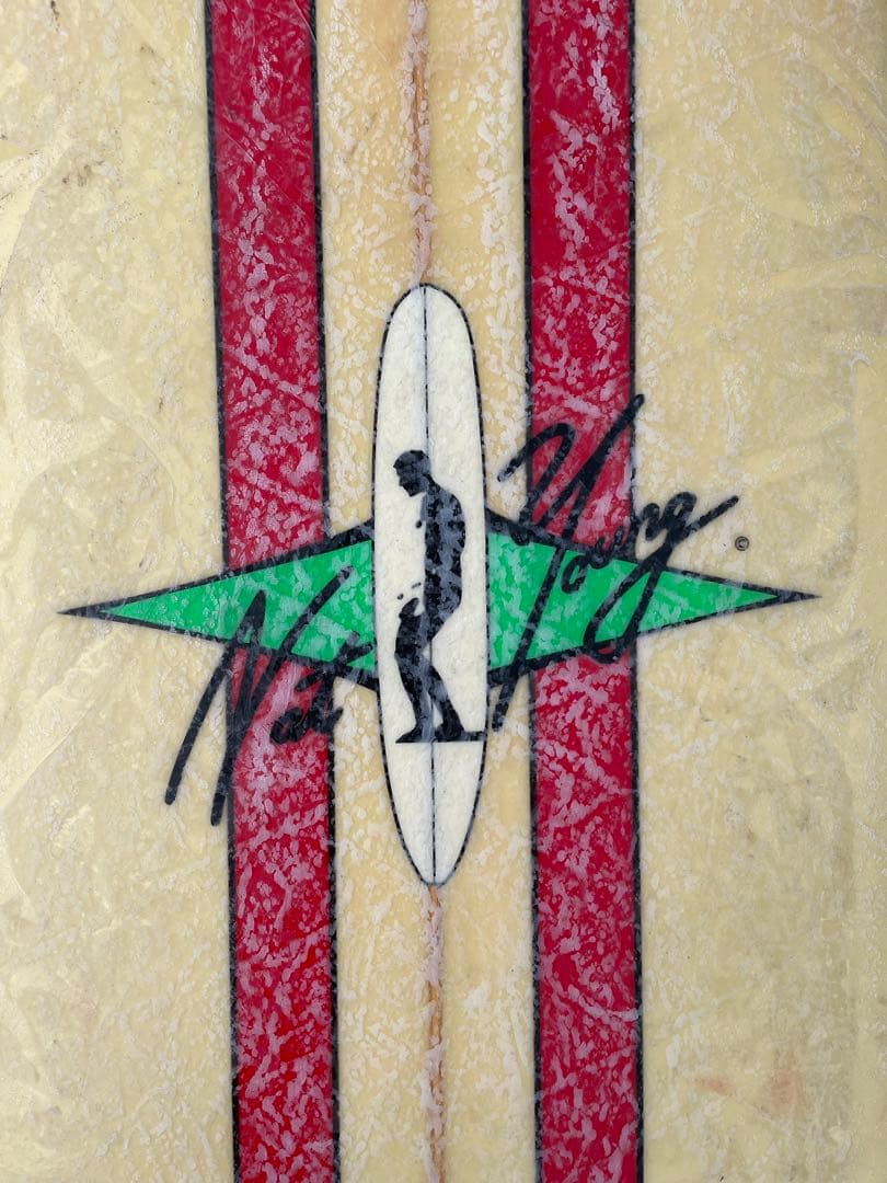 ナットヤングサーフボードミッドレングス8f ポールハッチンソンミニロング