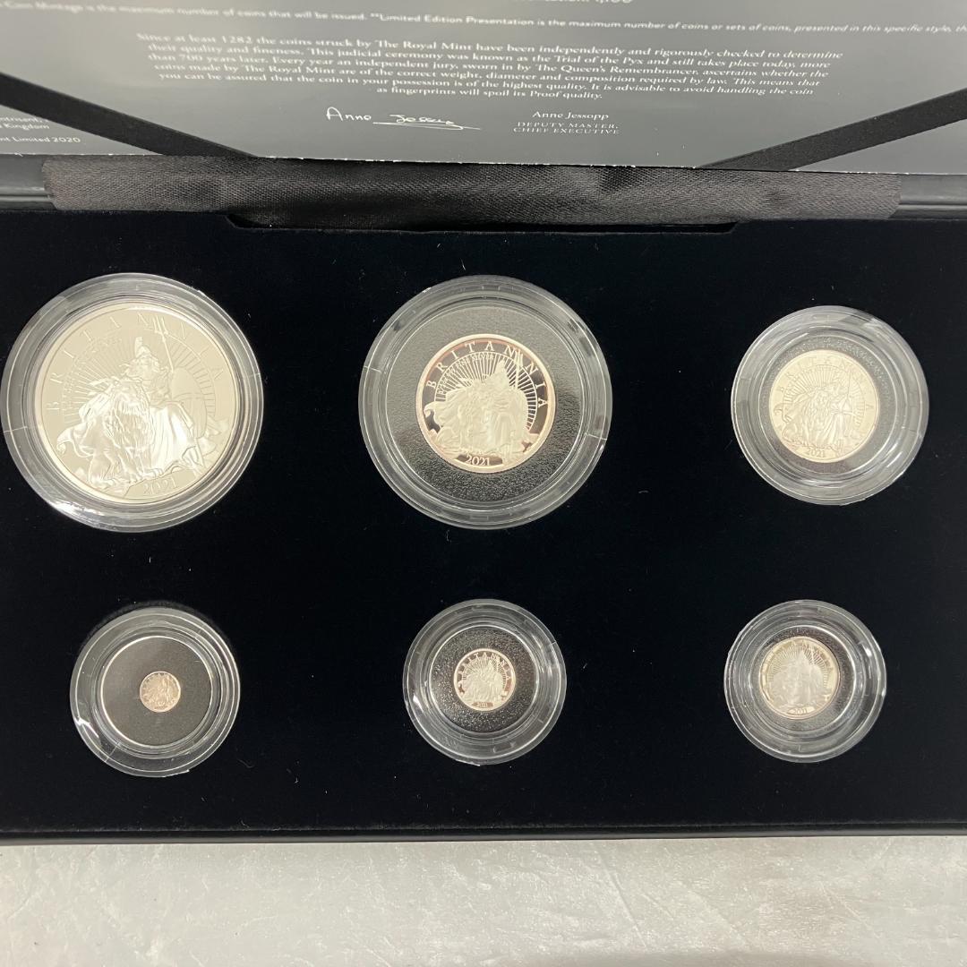 限定1100セット 2021年 ブリタニア銀貨 プルーフセット 1〜1/25oz