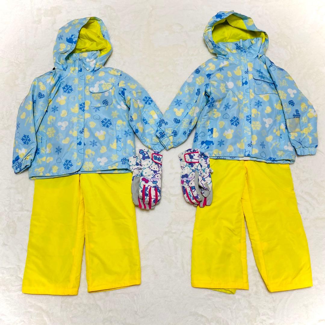 【双子/お揃い】ディズニースキーウェア 110cmハローキティグローブ2セット 双子/お揃い】ディズニースキーウェア 110cmハローキティグローブ2