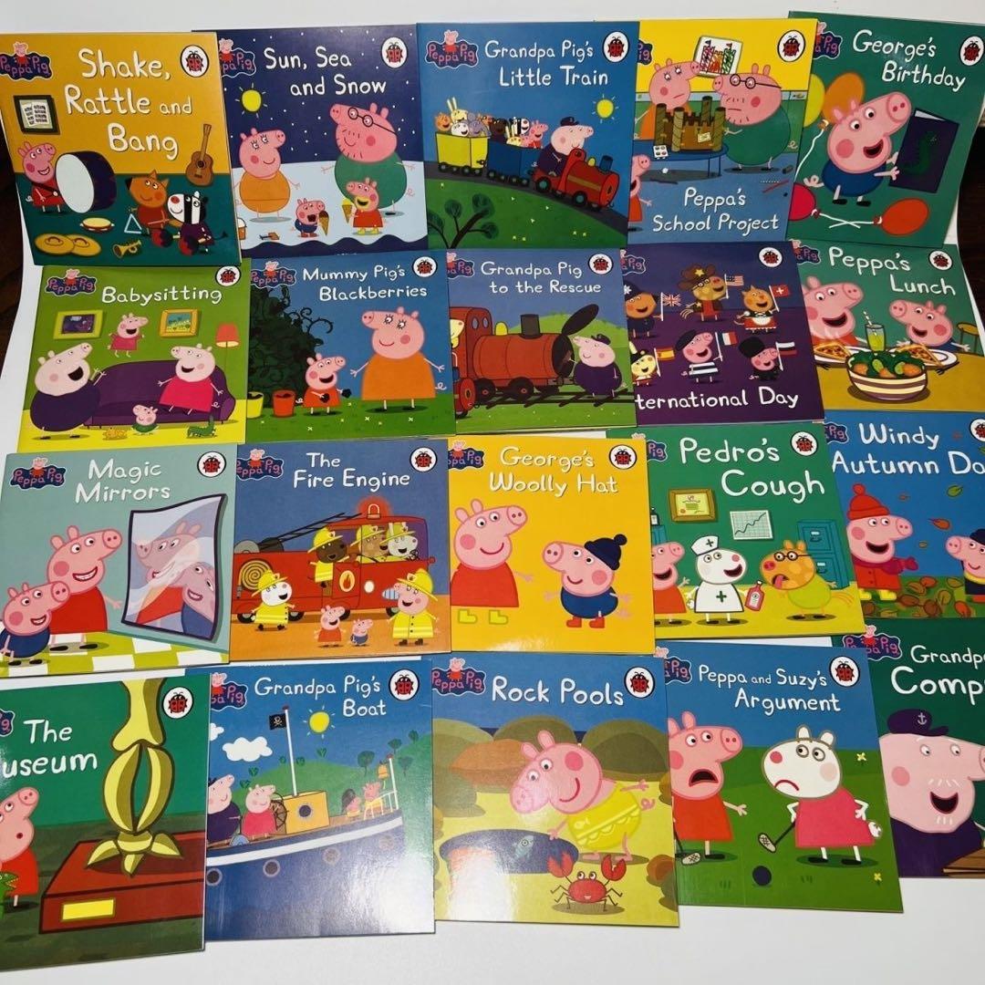 PeppaPig 黄箱 赤箱 2点お得セット ペッパピッグ 多読 英語絵本 - メルカリ