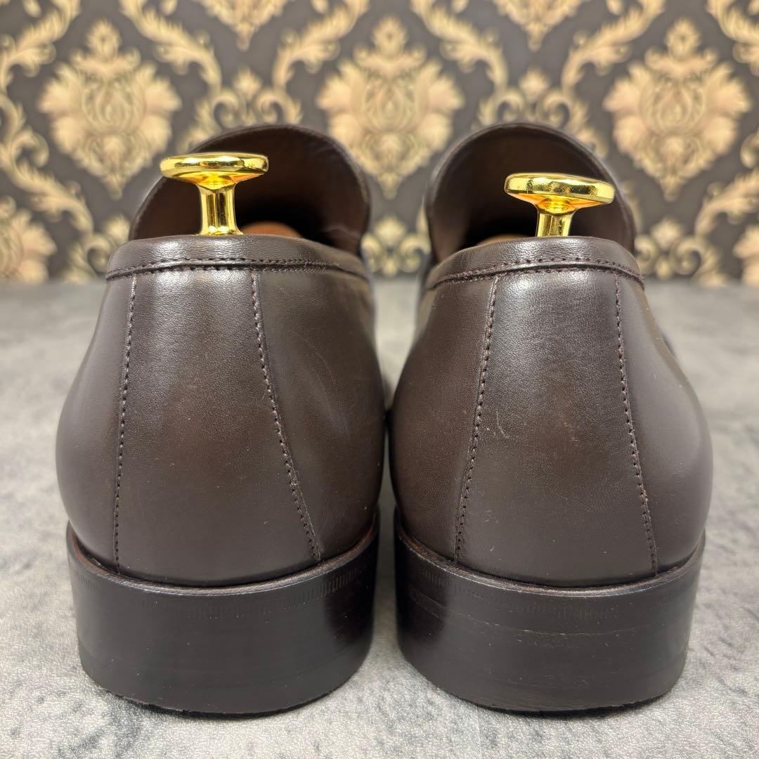 【美品】27.5cm グッチ ホースビット ローファ― 茶色 レザー ビジネス