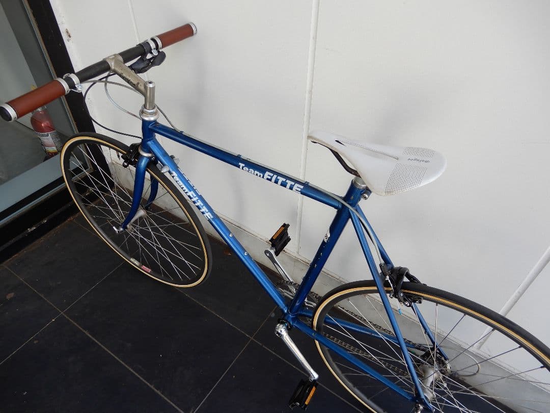 7.6kg　650C　クロモリ街乗り　チューブラー　ロード　チタンパーツ