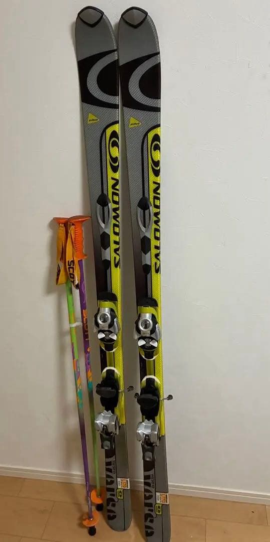 サロモン verse10 スキー板170cm ビンディング S710 ストック付 SALOMON - サロモン SALOMON verse10 170cm センター71mm ビンディング