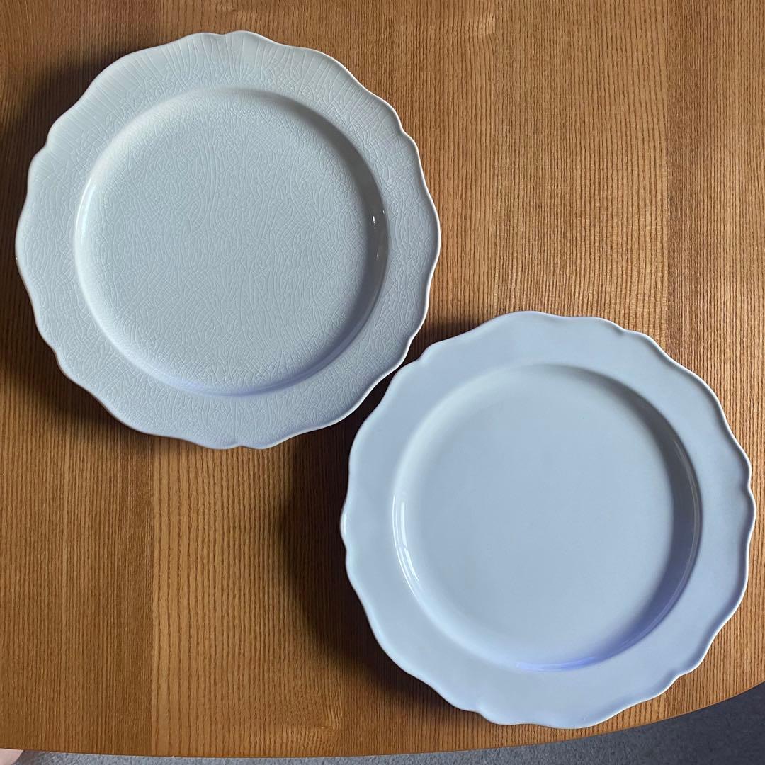 石川隆児 新品 未使用 Flower rim Plate ホワイト 2枚