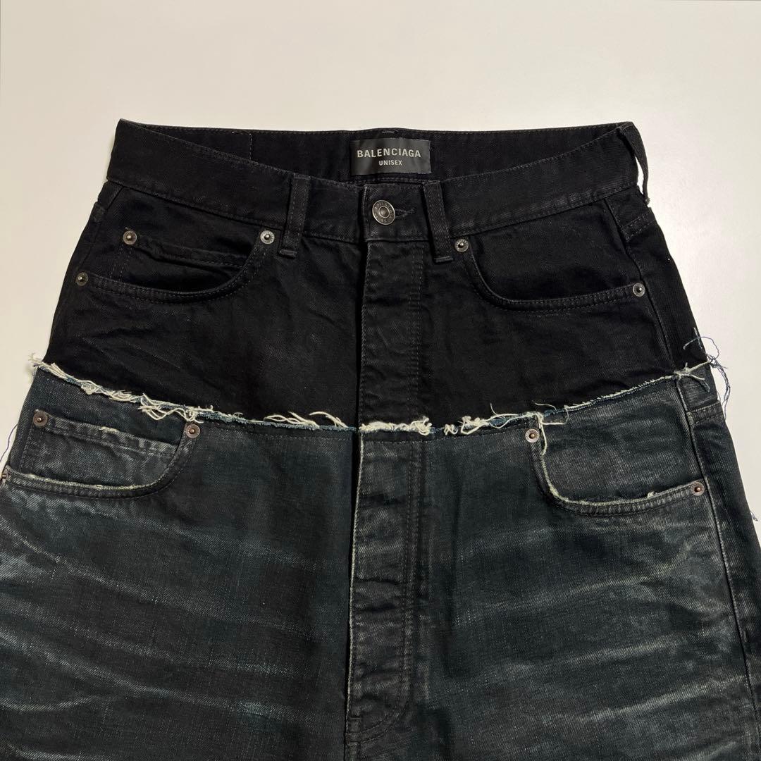 24AW BALENCIAGA Cut Up Baggy Denim Pants - メルカリ