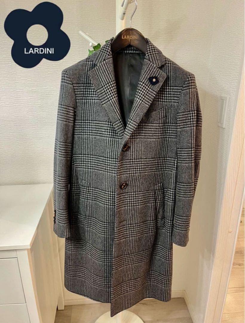 LARDINI グレー チェスターコート 楽天市場】ラルディーニ LARDINI チェスターコート メンズ 段返り3つ釦